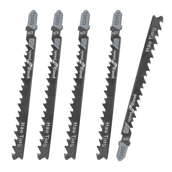 Shop T244D 3.9" Long Shank Wood Cutting Jig Saw Jigsaw Blades 5 Pcs